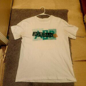 Air Jordan T-Shirt White And Teal
